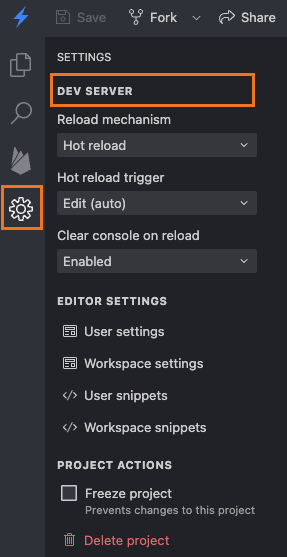 Screenshot of the project settings for an EngineBlock project